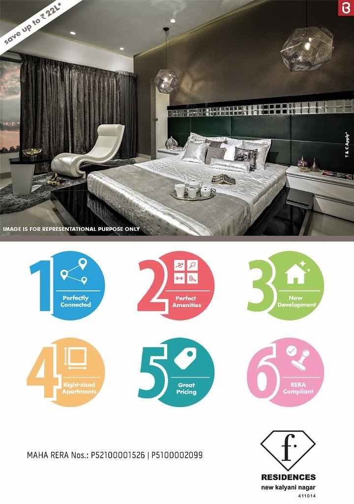 Book your home with just Rs. 1 Lac & save upto 22 Lacs at Bramha F Residences in Pune Update